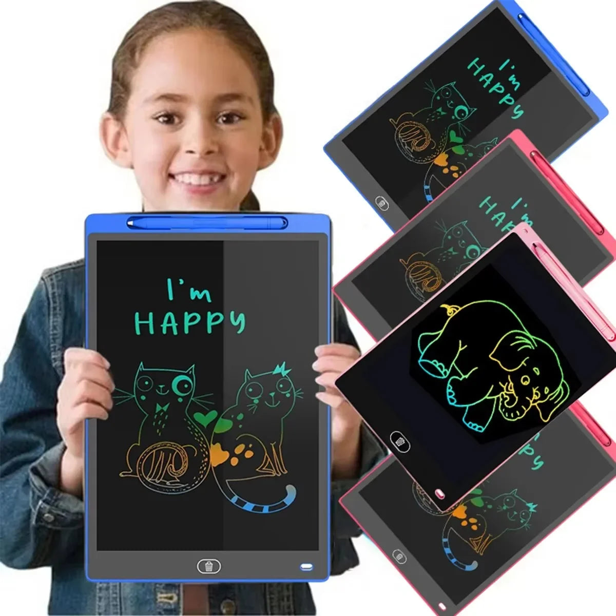 8.5 Inch LCD Colorful Writing Tablet,Reusable Teacher Educational Kids Digital Drawing Tablet Handwriting Pads