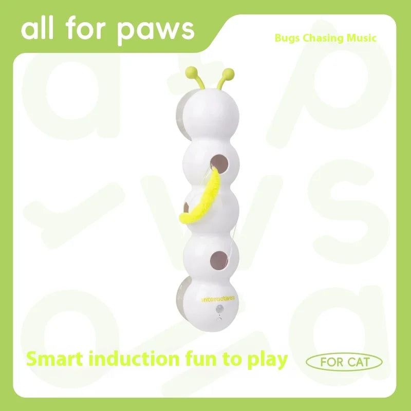 Intelligent interactive cat toy,Mobile activation wake-up, earthworm pole, toy with tail, automatic popping hole,Interactive