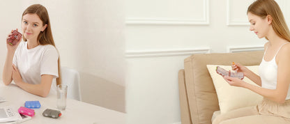 1Pcs Travel Pill Organizer, 10 Grid Compartments Pocket Pharmacy, Portable Mini Daily Weekly 7 Day Medication Organizer