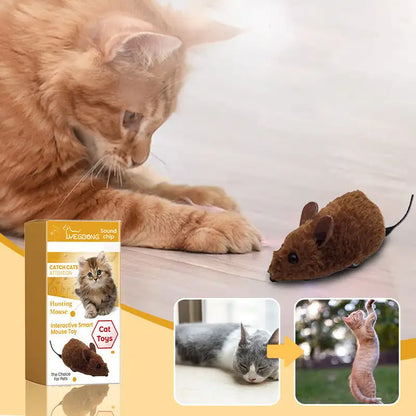 Pet Mouse Toy For Cats Dogs Plush Electronic Sound Interactive Smart Mice Animal Toys Self Fun Relieve Boredom