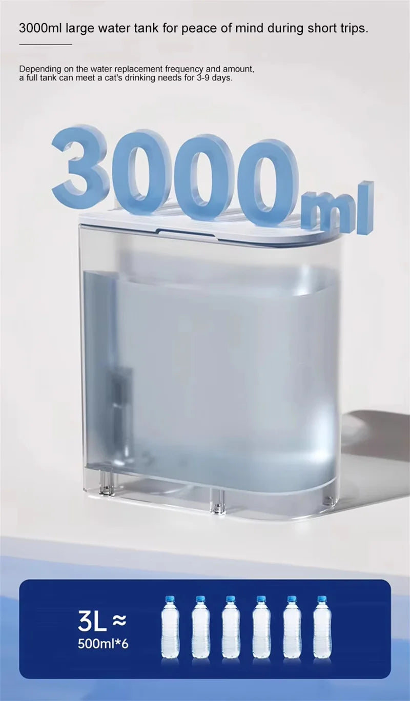 CE Pouring Cat Water Dispenser Flowing Water Charging Automatic Water Feeder Pet Dog Water Dispenser Pet Water Dispenser