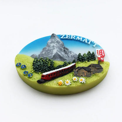 Europe Switzerland 3D Fridge Magnets Tourism Souvenir Refrigerator Magnets Sticker Collection Handicraft Decoration Articles
