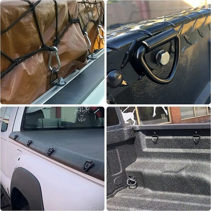 10/20pcs Stainless Steel D Shape Pull Hook Tie Down Anchor Ring Iron Cargo Tie Down Ring for Truck Trailers RV Boats Accessories