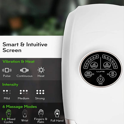 Cordless electric handheld massager with heat and pressure point therapeutic massager suitable for carpal tunnel