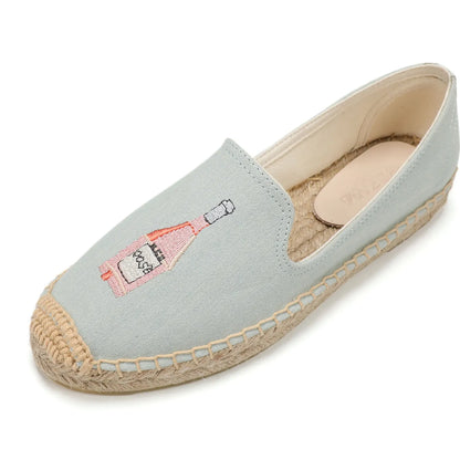 Espadrilles for Women  Fashion Hemp flat office shoes for women free shipping Platform   comfortable for work