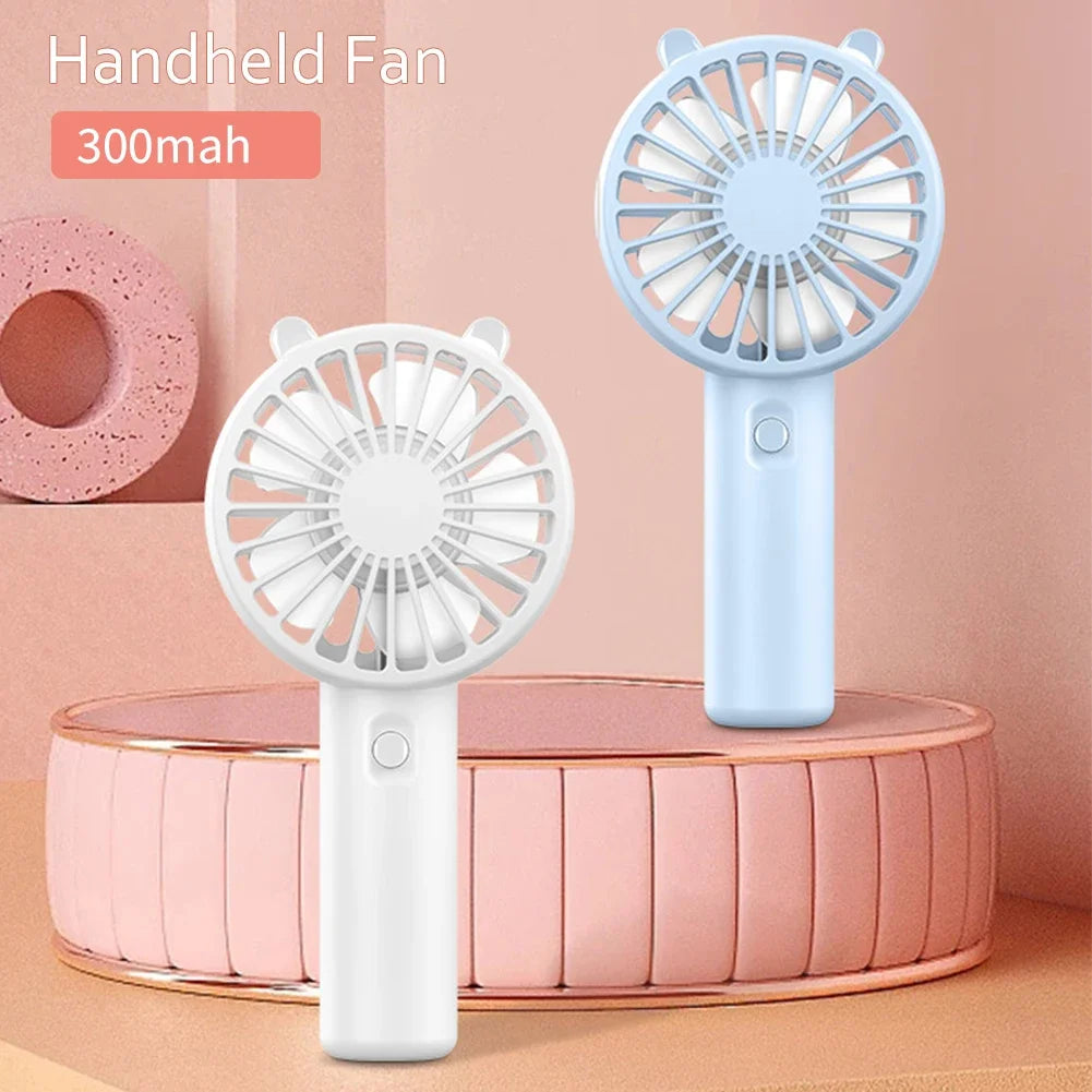 Portable Handheld Fan Small Cooling Fan USB Rechargeable Eyelash Eyelash Mute Cooler Handheld Fan Mini USB Rechargeable Desk
