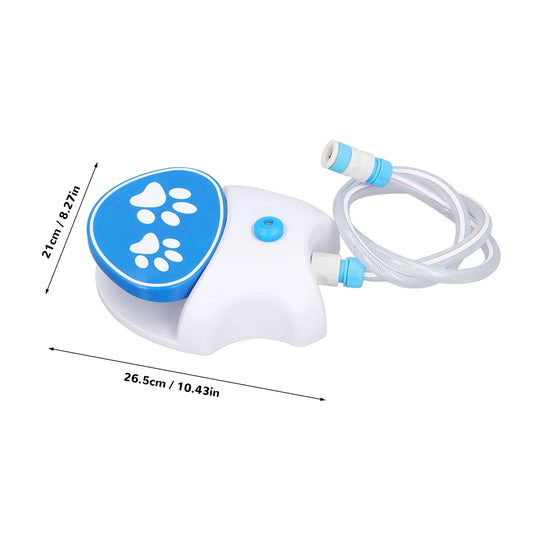 Step On Foot Activated Dog Water Dispenser with Hose Plastic Outdoor Dog Water Fountain Automatic Water Sprinkler for Pet