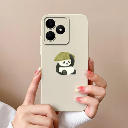 Case For Realme Note 50 Flower Painted Upgrade Lens Protection Soft Back Cover Model RMX3834 Liquid Silicone Phone Protectors