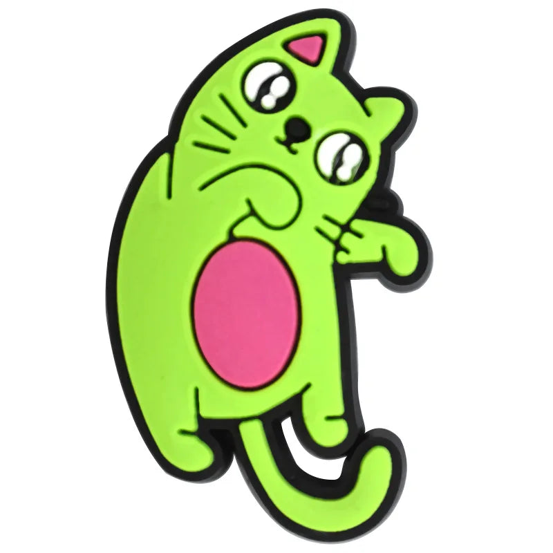 Cute Cats Shoe Charms Decoration for Crocs Pin Accessories Bracelet Wristband Party Gifts