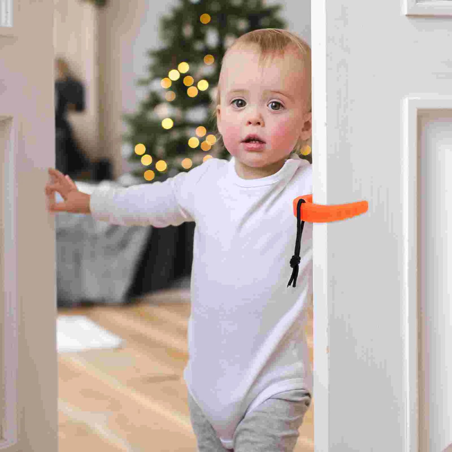 2 Pcs Anti Pinch Door Clip Security Stoppers Plastic Door Hardware Wedge Emergency Door Blockers Safety Door Holders C Door