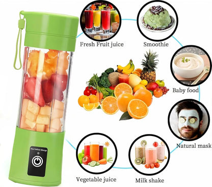 Portable Blender,Mini 6-blade Mixer for Smoothie,Milkshake, Juice, Mobile Hand juicer With USB Rechargeable For Travel, Office