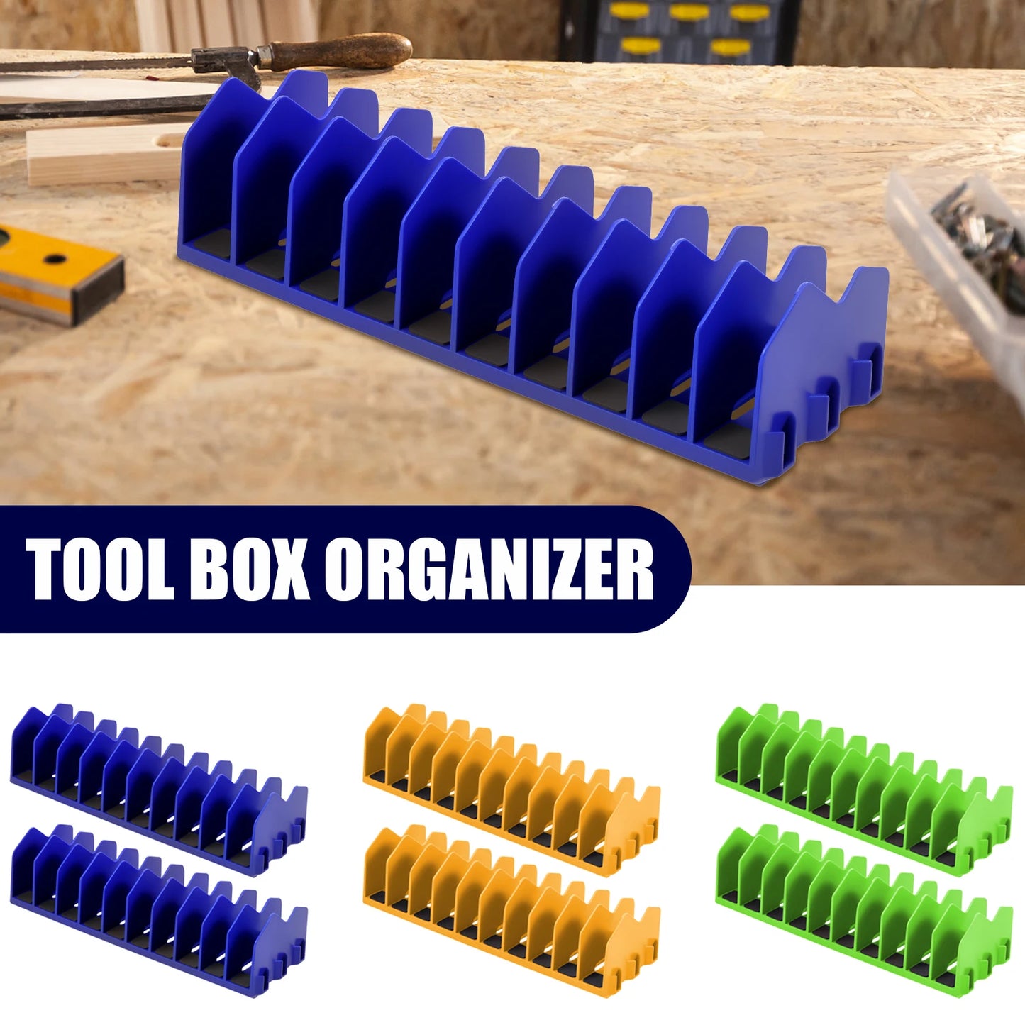 2 Pcs plier organizer rack Organizer Storage Rack Space-Saving Practical with Nonslip Rubber Base 10 Slots Pliers Cutters Organ