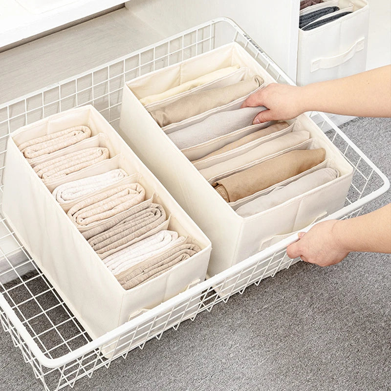 Drawer Organizer for Jeans Pants Sock Shirts Clothes Storage Box Wardrobe Cabinet Drawer Underwear Clothes Organizer Storage