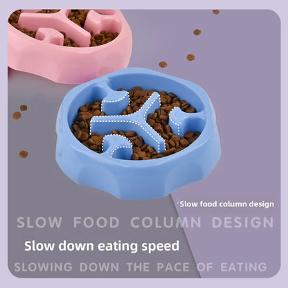 Pet Dog Anti Choking Slow Food Bowl, Anti Slip And Spilled Dog Food Slow Food Bowl, Rice Bowl, Dog Bowl, PP Bowl