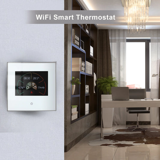 WiFi Smart Thermostat Temperature Controller Weekly Programmable Touch Control/ Mobile APP/ Voice Control for Alexa/ Home