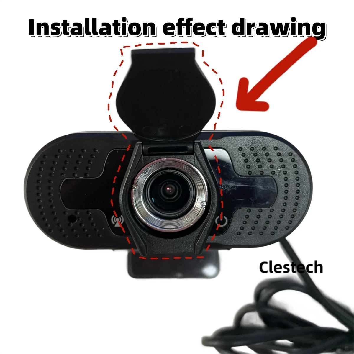 One-Click USB Webcam Privacy Cover - Anti-Hacking Camera Blocker for Logitech C922Pro, Razer & USB Streaming Camera,Easy Install
