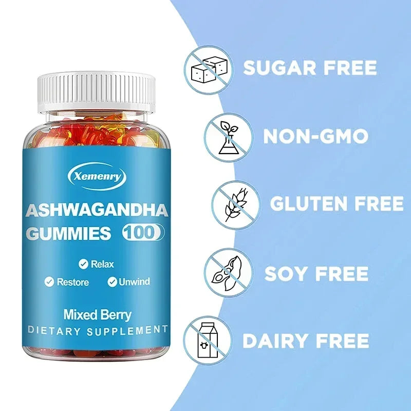 Ashwagandha Gummies - Improve Energy, Keep Youthful, Reduce Food Cravings, Regulate Thyroid Hormone Levels