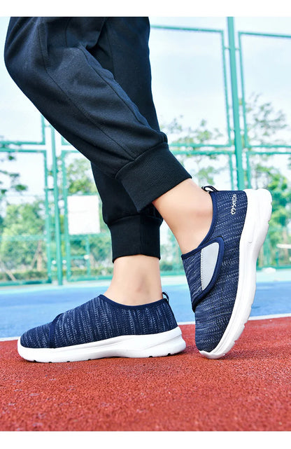 Diabetic Shoes for Men Wide Width Walking Shoes Slip-On Orthopedic Shoes for Swollen Feet Foot Pain Relief Cushion Sneakers