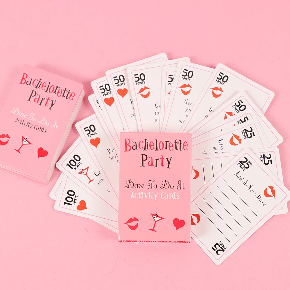 52 Sheets Bachelorette Party Truth or Dare Activity Card Bride Groom Party Girl Hen Party Out Night Games Card Party Decorations