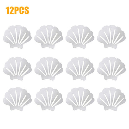 12pcs Shell Shape Anti Slip Stickers Anti Slip Bath Grip Stickers Shower Strips Pad Waterproof Adhesive Floor Safety Tape
