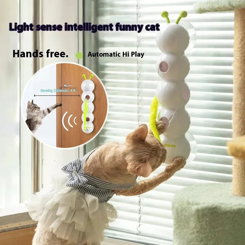 Intelligent Sensing Cat Toy Interactive Cat Stick, Durable, Automatic Swinging, Self-entertainment and Stress-relieving Wonder