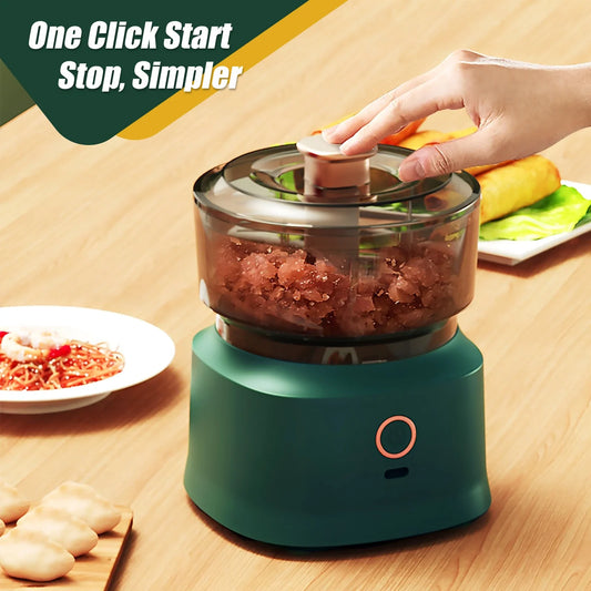 350ml Electric Garlic Chopper Mini Cordless Meat Grinder USB Rechargeable Vegetable Onion Chopper Small Electric Food Processor