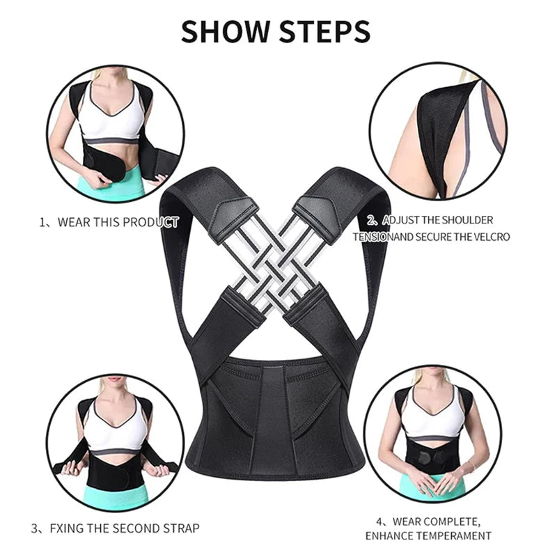 Dropshipping Back Posture Corrector Brace for Women breathable Back Posture Correction back support belt shoulder students kid