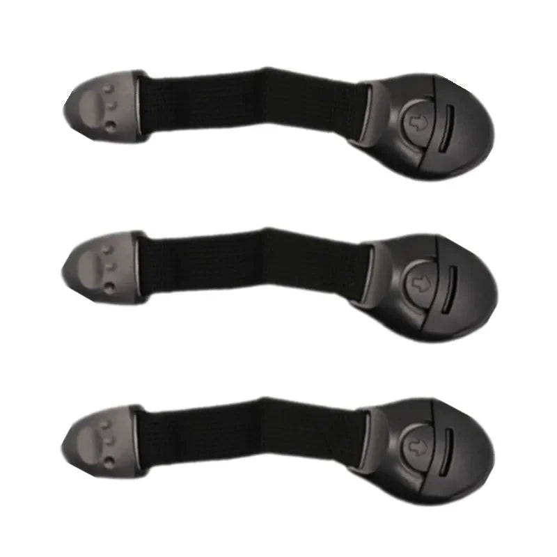 3pcs Coffee Black White Baby Safety Lock Child Toddler Cabinet Drawer Refridgerator Lock for Kids Protection Straps Locks