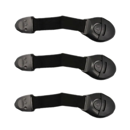 3pcs Coffee Black White Baby Safety Lock Child Toddler Cabinet Drawer Refridgerator Lock for Kids Protection Straps Locks