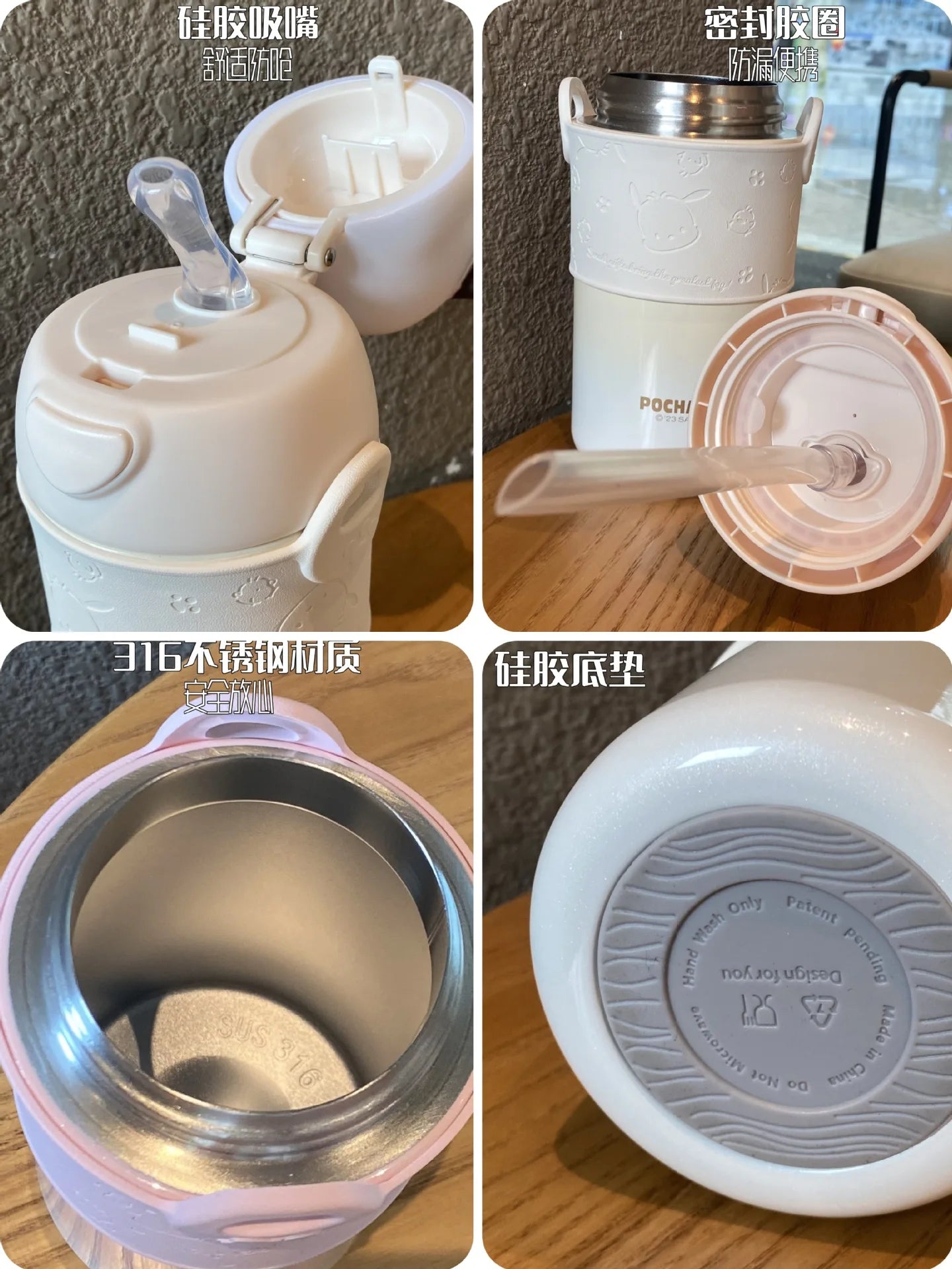 560ml Sanrio Kuromi Stainless Steel 316 Thermos Kawaii Hello Kitty Cinnamoroll Melody Kids Vacuum Flask Water Bottle Tumbler