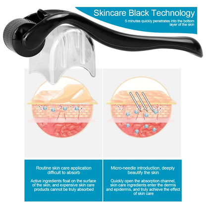 Titanium Derma Pen Roller Hair Growth Beard 540 Microneedle Roller for Facial Skin Care MTS Micro Needle Roller Mesotherapy Use