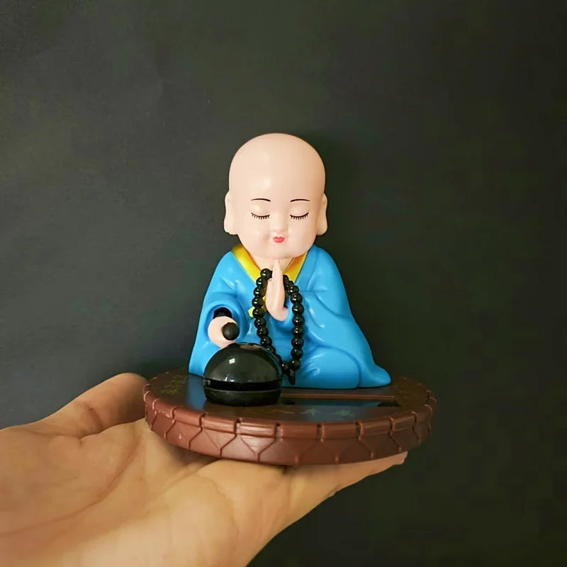 Solar Powered Little Monk Car Accessories, Car Shaking Little Monk Car Interior Accessories, Toy Accessories