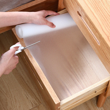 EVA Drawer Liner - Thickened Waterproof Shelf Paper for Kitchen Cabinets, Wardrobes & Shoe Storage (Oil/Mold Proof, Non-Slip)