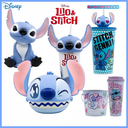 In Stock Stitch Peripheral Water Cup-Shaped Cups Straw Cup-Shaped Buckets Popcorn Buckets Desktop Decoration Children Gift