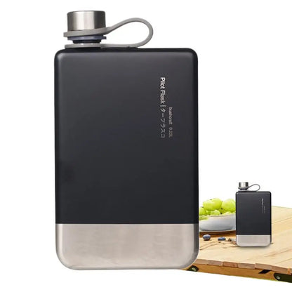 Flat Water Bottles For Travel Leakproof Compact Water Bottle Stainless Steel Reusable Liquor Containers For Beer Beverage Drinks