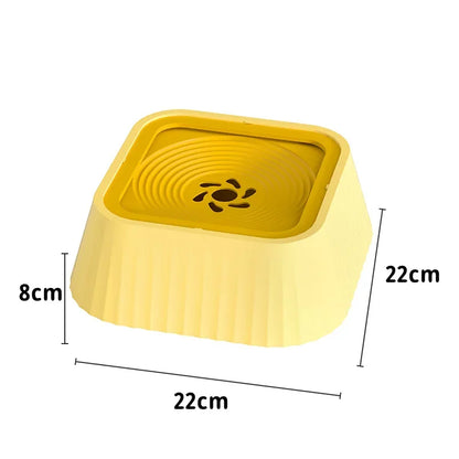 Pet Water Bowl Non-wet Mouth Cat Neck Guard Dog Buoyancy Birdbath Pet Water Fountain with Floating Plates No Spill Water Bowl