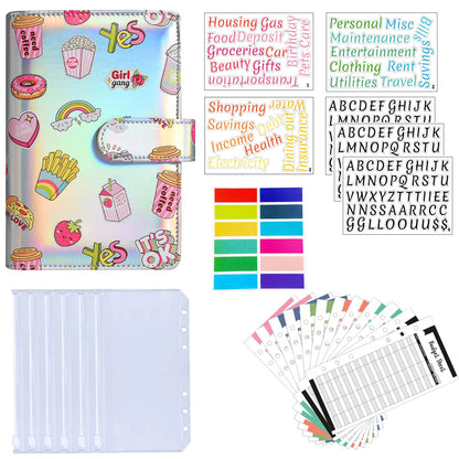 A6 Binder Cash Envelopes for Budgeting Money Organizer for Cash Money Envelopes for cash Leather A6 Binder with zipper