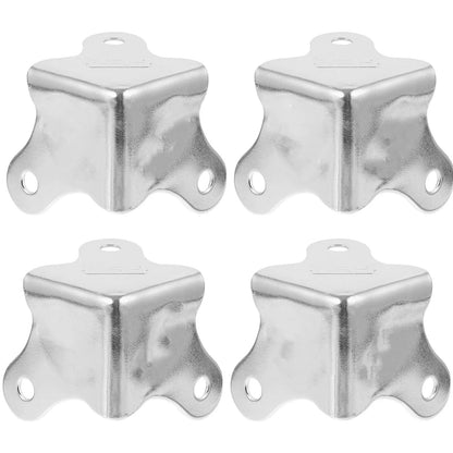 4pcs Stainless Steel Corner Protectors 30x30x0.8mm Metal Guards for Furniture Kitchen Cabinets Decorative Box Corners Wooden