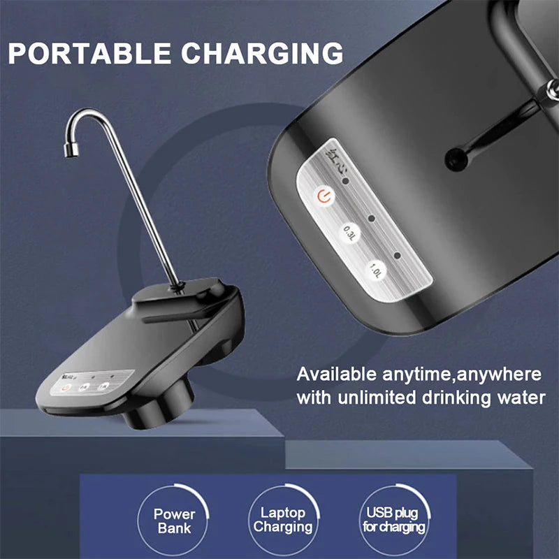 Electric Water Gallon Pump Automatic Water Bottle Dispenser  Rechargeable Water Pump Dispenser With Stand Water Dispenser