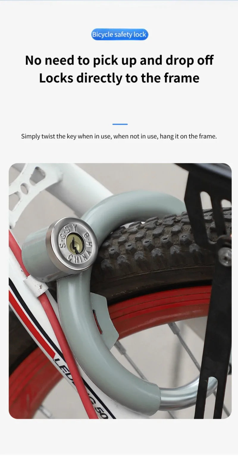 Bicycle Lock Anti-theft Locked Mountain Bike Electric Car Battery Car Locks Circular Lock-On Outdoor Bicycle Lock Accessories