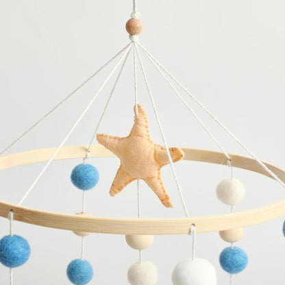 Baby Crib Mobiles Rattle Toy 0-12Months Soft Felt Whale Ball Bed Bell Newborn Music Box Bed Bell Crib Hanging Toys Infant Toys