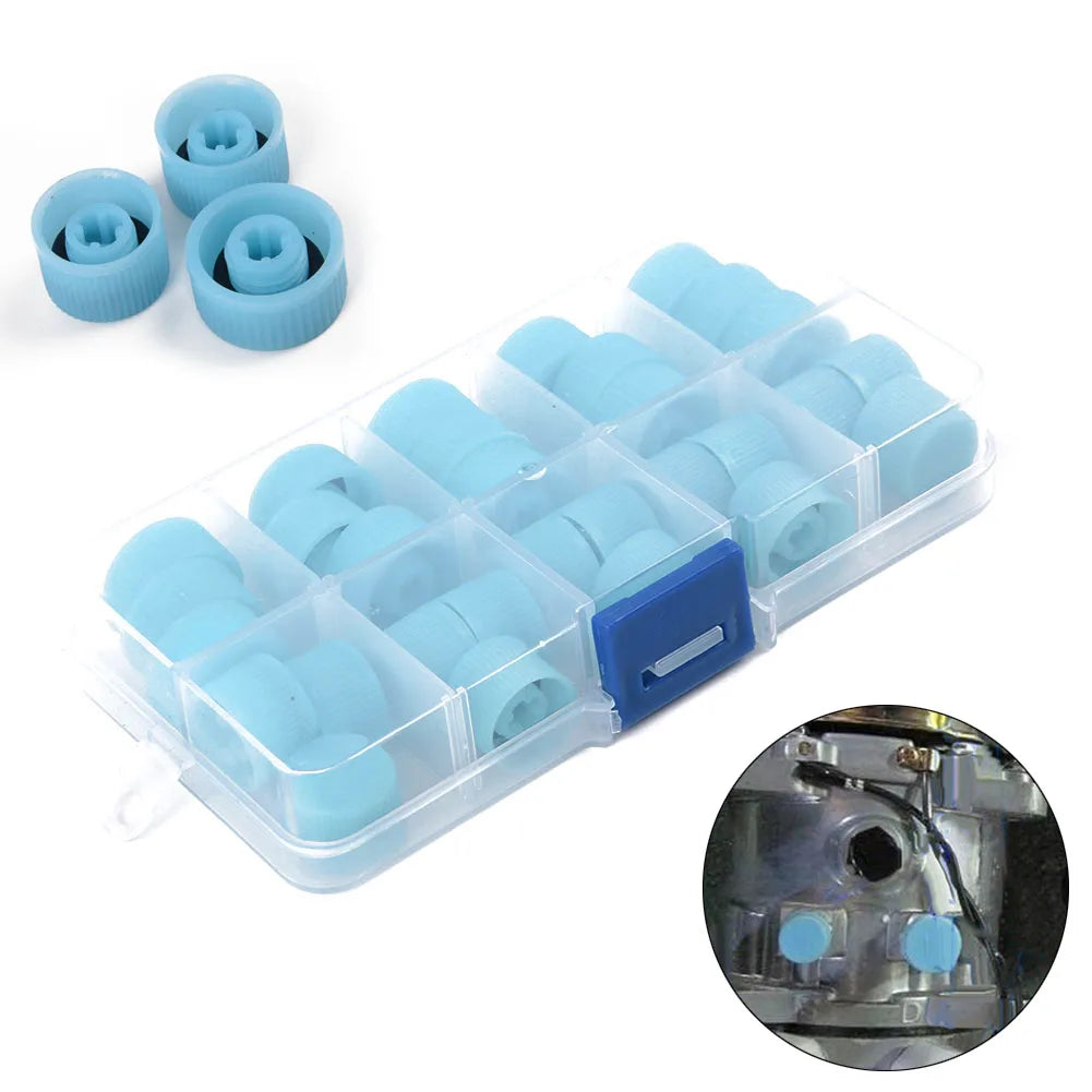 Kit AC Valve Cap Set Parts Auto Air Conditioner Car High Low Dust Cover Replacement Useful Durable