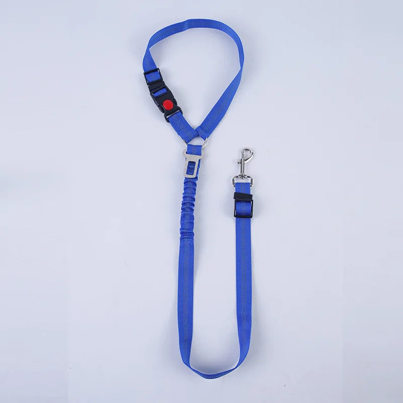 2 in1 Dog Car Harness Leash Adjustable Pet Seat Belt with Anti-Shock Bungee Buffer for Kitten Dogs Collar Pet Accessorie