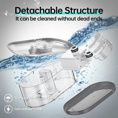 Stainless Steel Wireless Smart Cat Water Fountain 5000mah Pet Water Dispenser for Dog Cat Infrared Sensor Pet Drinkier Fountain