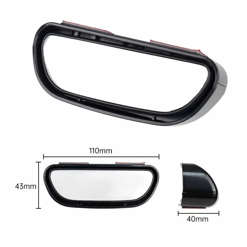 Car Mirror 360 Degree Adjustable Wide Angle Side Rear Mirrors Blind Spot Convex Mirrors for Parking Auxiliary Rear View Mirror