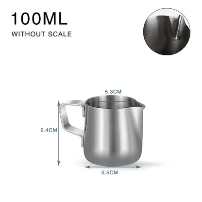 Coffee Milk Frothing Jug Stainless Steel Latte Art Measurement Jug Coffee Latte Frothing Art Jug Barista Tool Coffee Accessories