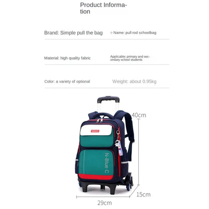 Rolling Backpacks for Primary School Children Trolley School Student Backpack Wheeled Bag Back To School Backpacks with Wheels