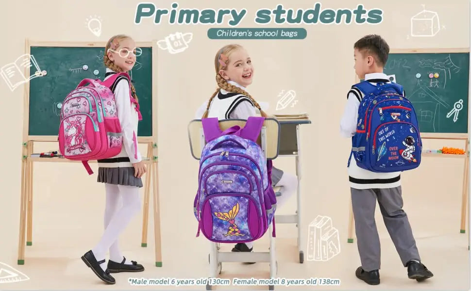 School Bags for Kids Backpack for Boys Elementary Kindergarten Preschool School Bag 14 inch Multifunctional Cute Large Capacity