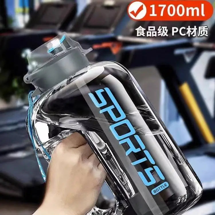 Large-capacity water bottle, ton-ton bucket, men's sports water bottle, fitness water bucket, big-bellied cup, dunchun bucket, s