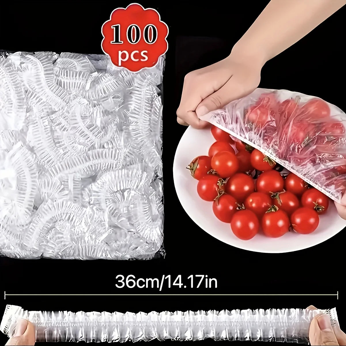 Reusable Disposable Food Cover Plastic Wrap Durable Elastic Food Lids for Bowls Elastic Plate Covers For Kitchen Food Saver Bag